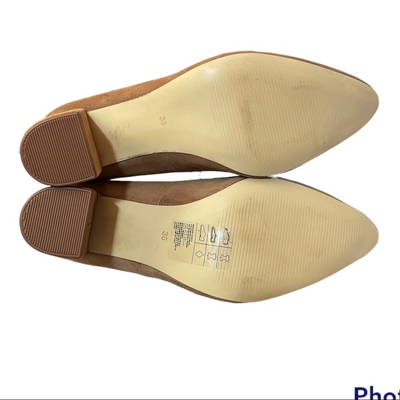NWT H&M Tan Suede Pumps size 5.5 but fit like 6 - Picture 9 of 10